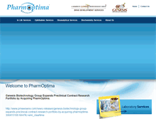 Tablet Screenshot of pharmoptima.com
